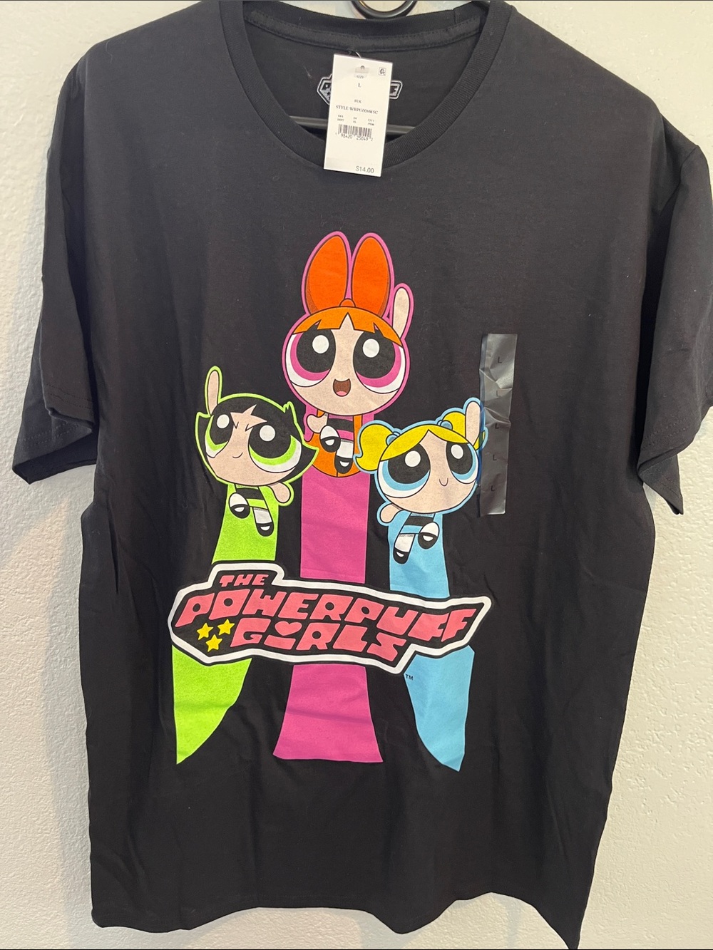 Powerpuff Girls Kids Black Graphic Tee - Cartoon Character Shirt
